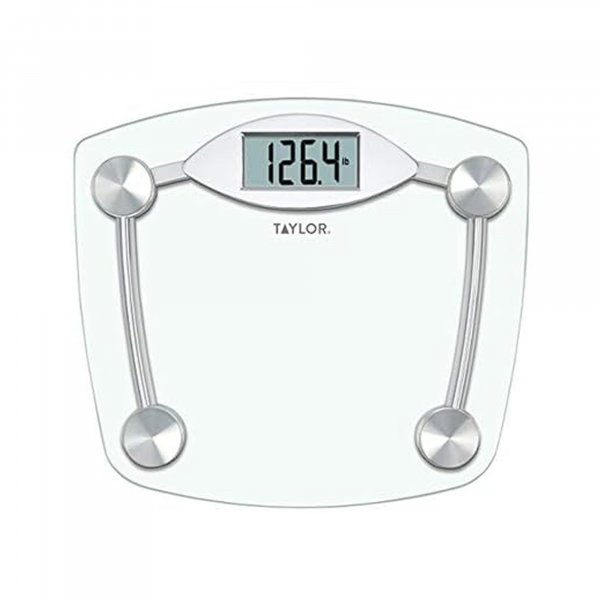 Taylor Precision Prod. 7506 Digital 400lb Capacity Chrome & Glass Bathroom Scale