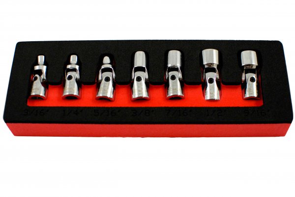 Astro 7407 1/4 Inch Drive Flex Socket Set 6 Point  SAE 7Piece