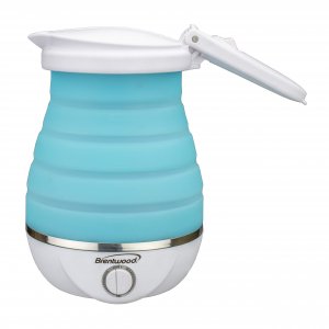 Brentwood Appliances KT-1508BL .85Q Dual-Voltage Collapsible Travel Kettle (Blue)