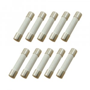 YOLISTIC (Pack of 10) 15 Amp Slow-Blow Time Delay Fuse Ceramic 6x30mm
