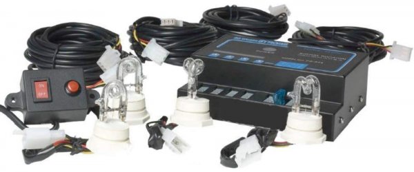 RaceSport RSRTE244 4-Bulb 80W Halogen Strobe Kit (White)