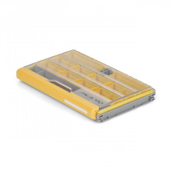 Plano EDGE 3600 Terminal Tackle Storage, Gray and Yellow, Includes 10 Hook Retainers, Rustrictor Rust-Resistant Technology, Waterproof Premium Fishing Utility Box