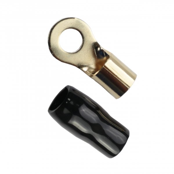 XSCORPION RT4B Ring Terminal 4ga. Gold Finish  Black (10 pack)