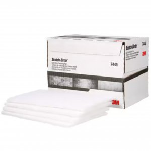 Scotch-Brite 7445 Light Cleansing Hand Pads, 6 in x 9 in, White, Ultra Fine Abrasive, 20 Pads/Box, Non-Scratch Pads for Delicate Cleaning & Finishing Tasks