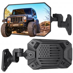 JOYTUTUS Wrangler Mirrors Doors Off Compatible with Wrangler TJ JK & Unlimited, Wrangler JK Side Mirrors for Wrangler 1997-2018, Wider View No Vibrate & Wobble (Patented), Does Not Fit on Doors