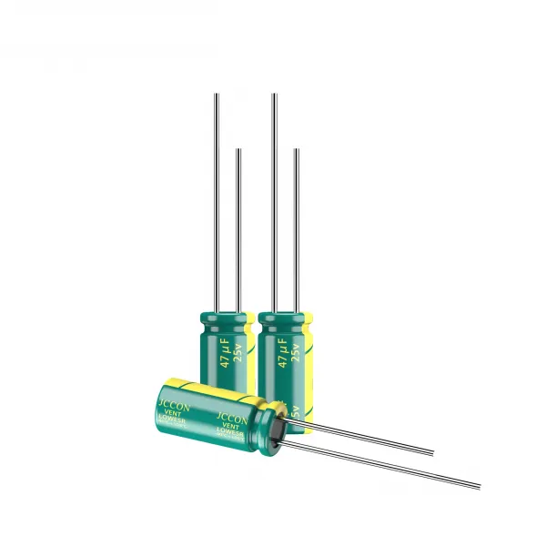 JCCON 10-Pack 25V 47uF Premium Quality Low ESR Electrolytic Capacitors 5x11mm (0.2x0.43in), 25Volt 47MFD High-Frequency Caps with Superior Performance