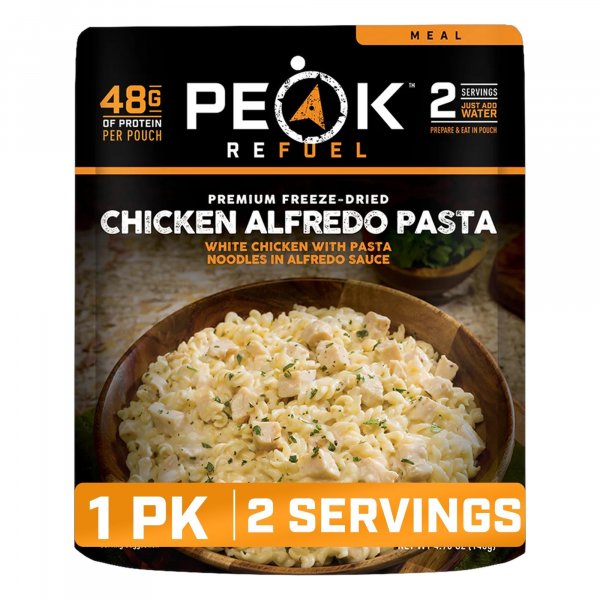 Peak Refuel Chicken Alfredo Freeze-Dried Meal, 48g Protein, 2 Servings