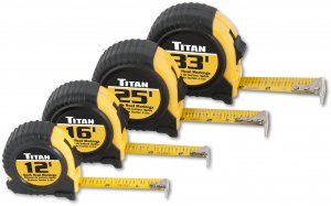 Titan 10902T Tool 4 pc Tape Measure Set