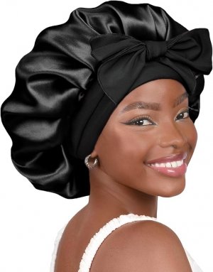 YANIBEST Adjustable Soft Satin Bonnet Sleeping Reduce Frizz, Double Layer