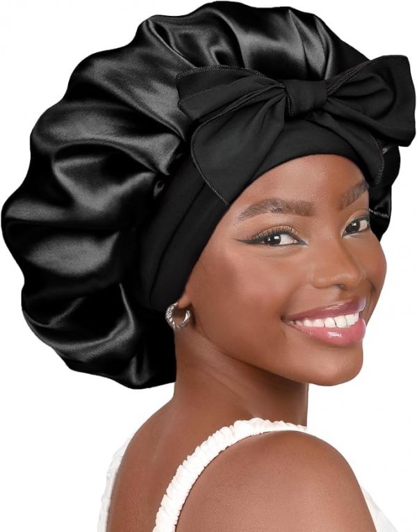 YANIBEST Adjustable Soft Satin Bonnet Sleeping Reduce Frizz, Double Layer