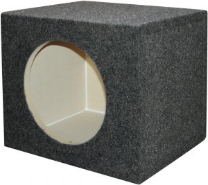 Q Power QSMPSQ10E Single 10" Sealed Car Subwoofer Box