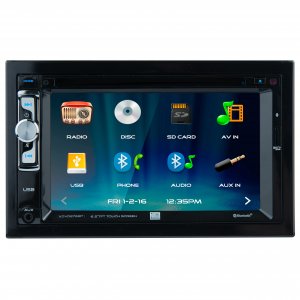 XDVD276BT Dual Double Din 6.2 Inch Lcd Screen Dvd Bluetooth Usb