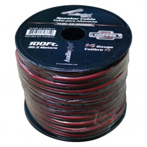 Audiopipe TCBL14100RBC 100% Copper Series Speaker Wire 14 Gauge 100'