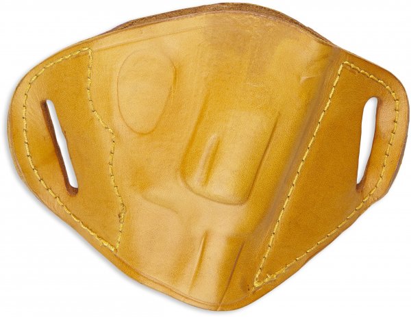 Bulldog MLTRS Small Right Hand Tan Leather Belt Slide Holster Small Revolvers