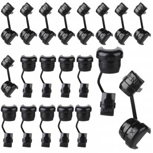 20PCS Electric Cable Protection Cord Buckle Black Wire Cover Round Nylon Cable Strain Relief Bushing Wire Strain Relief Bush Cord Grommet 6N-4 4N-4