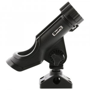 Scotty 0230BK Power Lock Rod Holder with Combination Side/Deck Mount, Black
