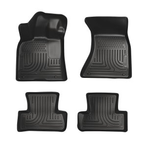 Husky Liners Weatherbeater Floor Mats | Fits 2011-2024 Chrysler 300 & Dodge Charger (Rear Wheel Drive only) | Front & 2nd Row, 4-pc Black - 98081