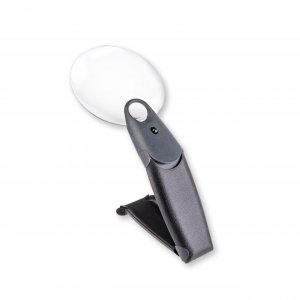 Carson FH25 3.5 Inch Hands Free Magnifier 2.5x LED LIGHTED with 5x Spot Lens