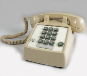 Cortelco 2500-27F 250044-VBA-27F Desk W/ Flash/Message Ash