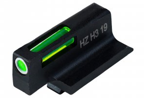 HiViz Litewave H3 Sight Tritium LitePipe Day/Night for Ruger GP100 with Spring Plunger Retained Front Sight., Green and White, one Size (GPN301)