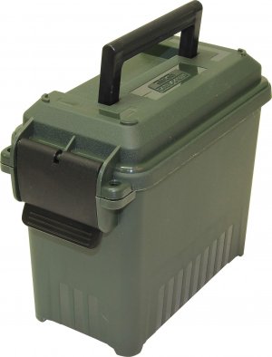 MTM AC15-11 Ammo Can Mini for Bulk Ammo, Water-Resistant Seal, Double Padlock Tabs, 12-Pound Capacity, USA Made, Forest Green
