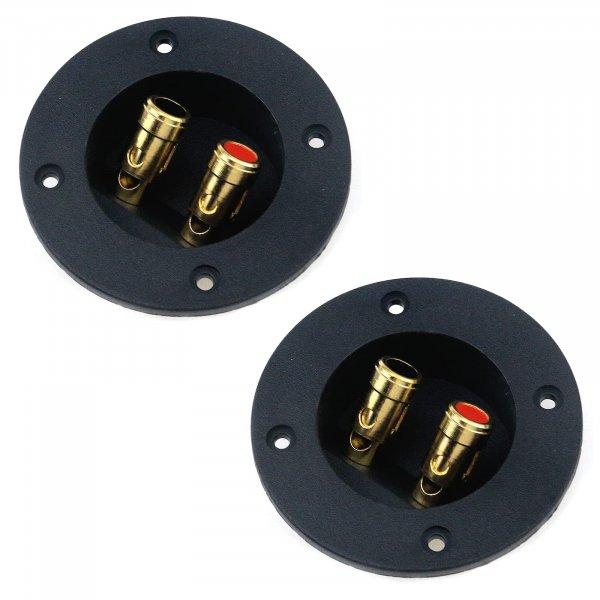 Pastlla 2Pcs 3" x 3" Speaker Box Terminal Cup Terminal Cup Connector