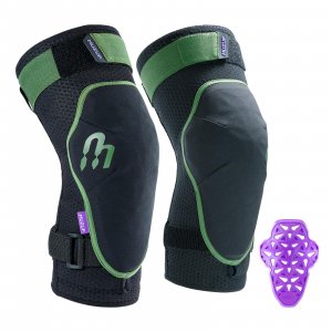 MUZUP Offedge Mountain Bike Knee Pads, CE Level 1, MTB Men Women Youth, L