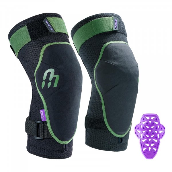 MUZUP Offedge Mountain Bike Knee Pads, CE Level 1, MTB Men Women Youth, L