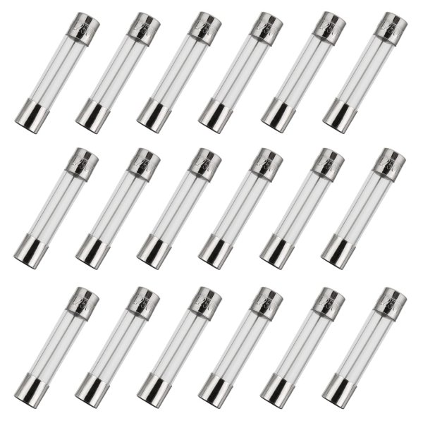 BOJACK 6x30mm 20 A 20 amp 250 V 0.24x1.18 Inch Volt F20AL250V Fast-Blow Glass Fuses(Pack of 18)