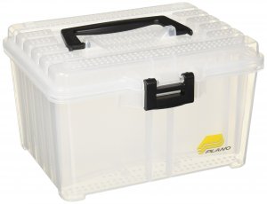 Plano 350500 Hydro-Flo Spinnerbait Box Stowaway w 3 adj. racks  clear