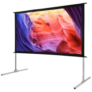 GPX PJS909 Indoor/Outdoor Projection Screen (90 Inch)