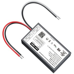 24V Dimmable LED Driver, 60W Triac ELV/MLV LED Transformer Compatible with Lutron&Leviton Switches, Dimmable Power Supply 60W 24V for Light Smooth Flicker Free Dimming