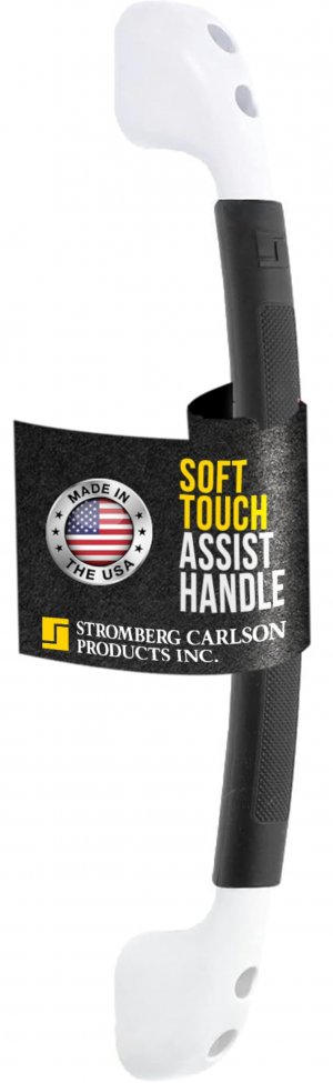 Stromberg AH100 Soft Touch Grab Handle (White with Black Grip)