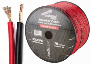 Audiopipe CABLE18BLACK Speaker Cable 18 Ga 1000 Audiopipe Red & Black