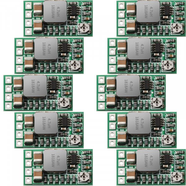 Weewooday 10 Pcs Buck Converter 5V Regulator, 12V 24V to 5V 3A