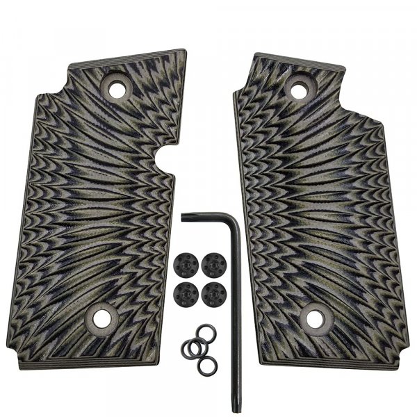 Cool Hand G10 Grips for Sig Sauer P238, Gun Grips Screws Included, Without Ambi Safety Cut, Sunburst Texture (Coyote Color)