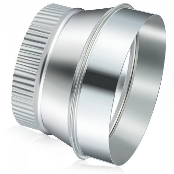 Otoolling 7 Inch to 5 Inch Duct Reducer Increaser Galvanized Steel Air Duct Adapter Round Crimped Pipe Connector Fitting Coupling for HVAC Ventilation Systems