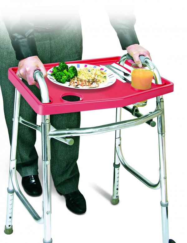 North American Healthcare JB4790RED Walker Tray - Red