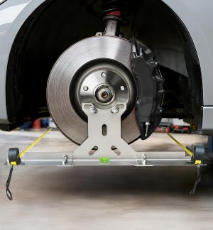 Toplamper Wheel Toe Alignment Tool Kit for at Home DIY Garage Use, Stainless Steel Toe Plates with Dual Tape Measures, Quick Front-End Toe Check for Automotive Cars Trucks SUVs (Patent Design)