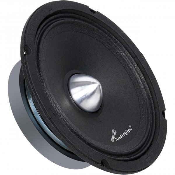 Audiopipe APMB628PC Low Mid Frequency Loudspeaker 6" 200W Max Each Dust Cap
