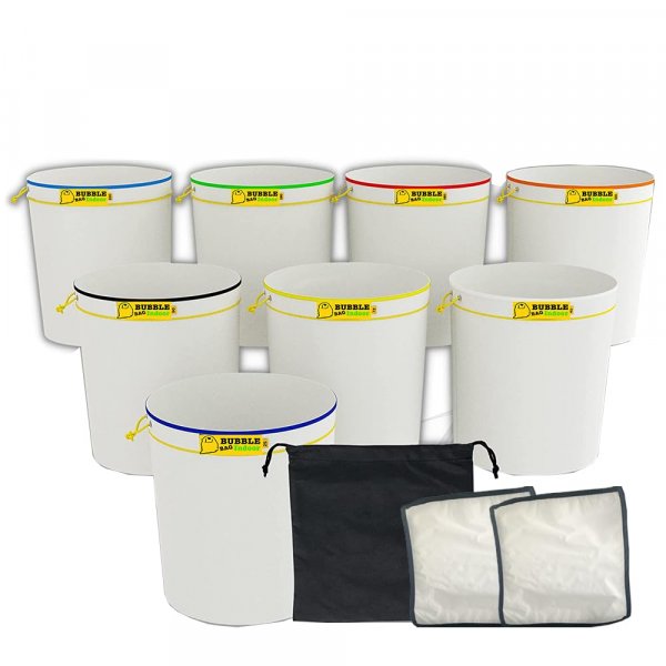 All Mesh Plant Filter Bags 5gallon 8bags Kit 220Micron Ice Filtration Bags kit Grow Bags with 2pcs 10x10inch Pressing Mesh 25Micron (5gallon8bags(25,45,73,90,120,160,190,220micron))