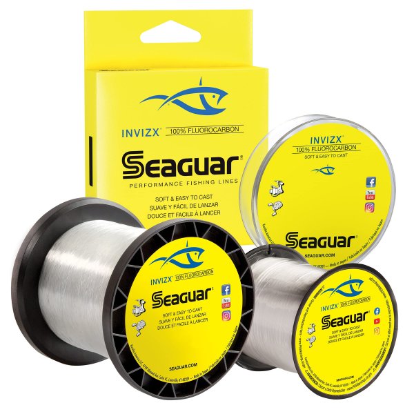 Seaguar Invizx Freshwater 100% Fluorocarbon Fishing Line 20lbs, 200yds Break Strength/Length - 20VZ200