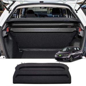 Powerty Cargo Cover for 2015-2019 2020 Honda Fit Accessories Retractable Trunk Cover Security Cover Shielding Cargo Luggage Cover Black