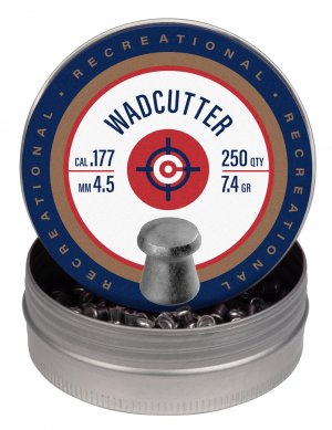 Crosman 6177 .177-Caliber 7.4-Grain Flat-Nose Wadcutter Pellets (250-Count)