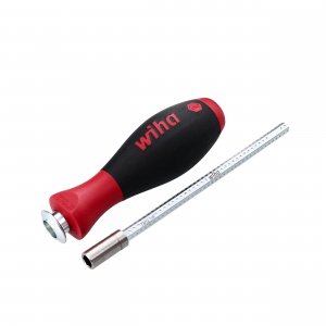 Wiha 28489 Drive-Loc VI Bit Holder with Soft Finish Handle and 1/4-Inch Bit Adapter