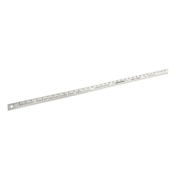 Mayes 10189 36 Inch x 1 Inch Aluminum Ruler