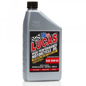 Lucas Oil 10700 SAE 20W-50 Motorcycle Oil 1 QT