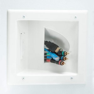 Datacomm Electronics 45-0031-WH Low Voltage Media Plate w/Duplex Receptacle