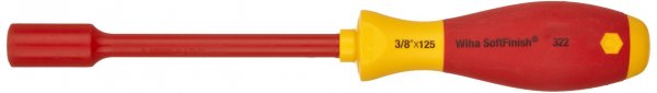 Wiha 32270 Insulated Nut Driver, 1000 Volt, 3/8 x 125mm