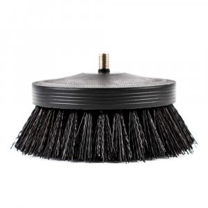 SGCB PRO 3.5” Carpet Drill Brush With Drill Attachment, Heavy Duty Car Detailing Scrubbing Brush Pneumatic Scrubber Stiff Brush For Cleaning Car Interior Carpet Upholstery Leather Seat Floor Mat Tires